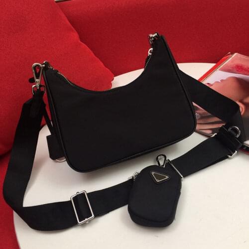 New 2021 Fashion Luxury Handbag Light Nylon Lady high grade Woman bag Simple and Textured design Crossbody bag