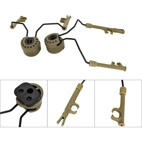 Tactical headset Peltor COMTAC I II III IV Hunting Noise Reduction Headphon Military Adapter ARC Helmet Rail OPS-CORE Bracket DE