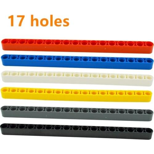 Thick 1x17 hole arm Bricks Building Blocks Technical Accessories DIY Liftarm Compatible MOC Parts Educational Assemble Particles