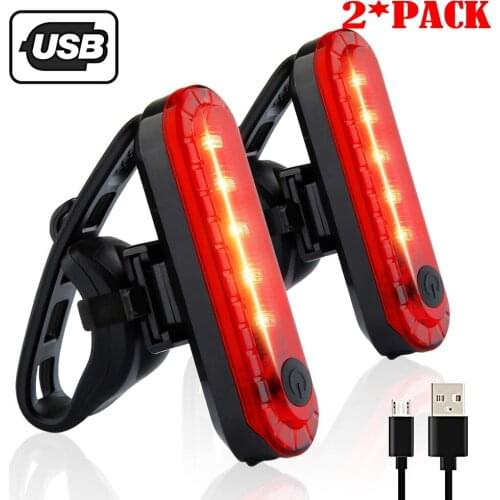 Bike Light Waterproof Rear Tail Light LED USB Rechargeable Mountain Bike Cycling Light Taillamp Safety Warning Light luz trasera