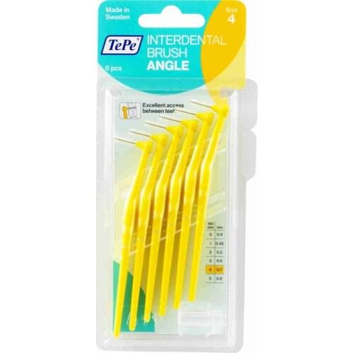 Crest Teeth Interdental Brush Angle 0.7mm Yellow 6 Pcs