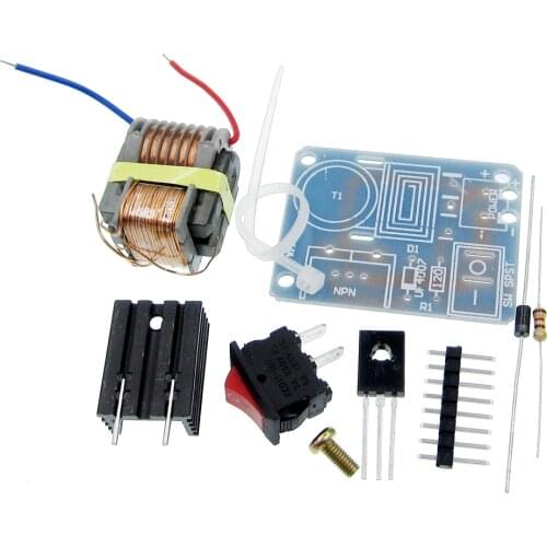 15KV High Frequency DC High Voltage Arc Ignition Generator Inverter Boost Step Up 18650 DIY Kit U Core Transformer Suite 3.7V