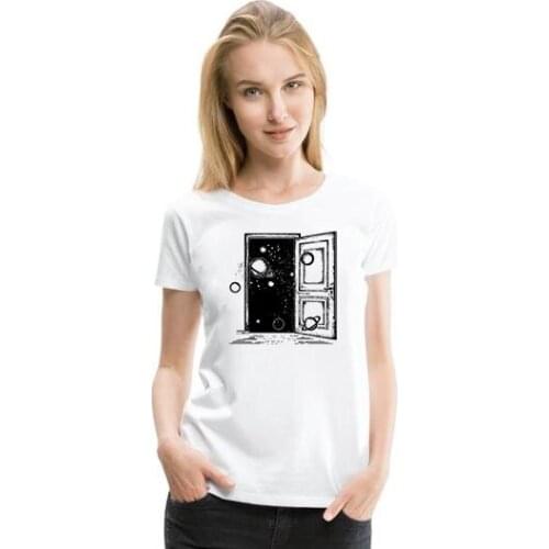 Summer New New Planet Cartoon Print Personality T-shirt Female Short-sleeved Harajuku Summer Fashion Casual T-shirt Outfits