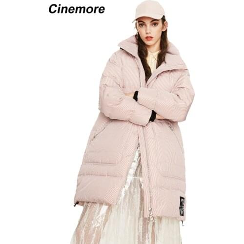 Cinemore 2020 Winter new arrival women down jacket gray color outerwear loose clothing high quality winter coat women Y9060