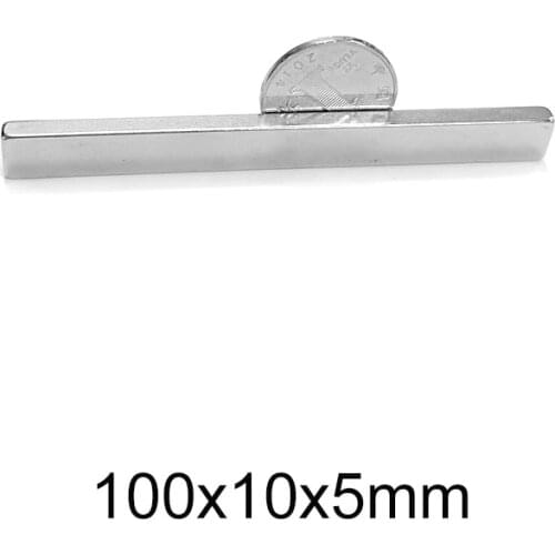 1/2/5/10PCS 100x10x5 mm Powerful Block Magnets 100mmX10mm N35 Neodymium Magnet 100x10x5mm Permanent NdFeB Magnets 100*10*5