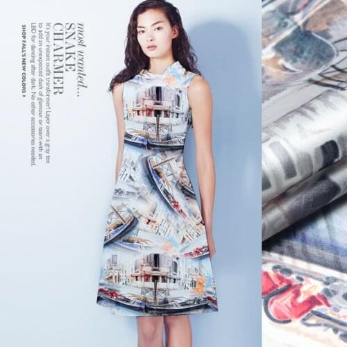 118cm wide silk stretch satin fabric meter 19 mm digital inkjet silk fabric for dress spandex fabric wholesale silk cloth