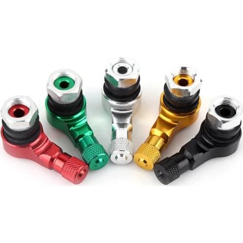 2pcs 11.3mm Universal Motorcycle Aluminum Alloy Wheel Tire Valve Stems Caps 90 Degree