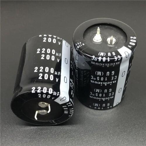 2PCS/10PCS 2200uf 200v Nichicon GU 35x45mm 200V2200uF Snap-in PSU Capacitor