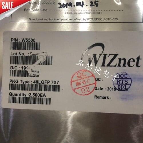 5/PCS NEW W5500 LQFP-48 Wiznet Ethernet Controller IC Chip Brand New & Original