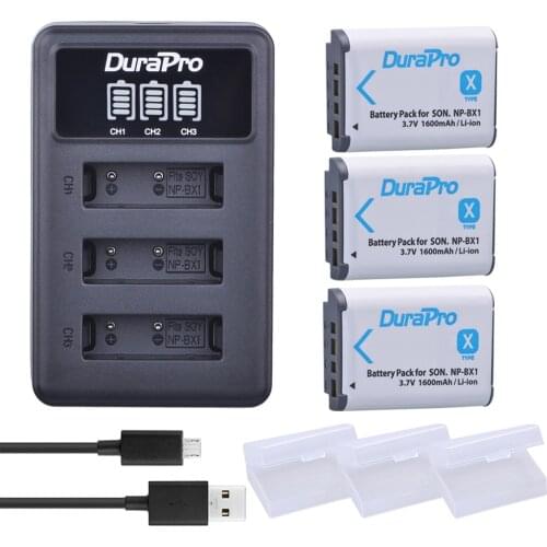 2pc NP-BX1 NP BX1 NPBX1 Battery + LED 3 Port USB Charger For SONY DSC RX1 RX100 RX100iii M3 M2 WX300 HX300 HX400 HX50 HX60 GWP88