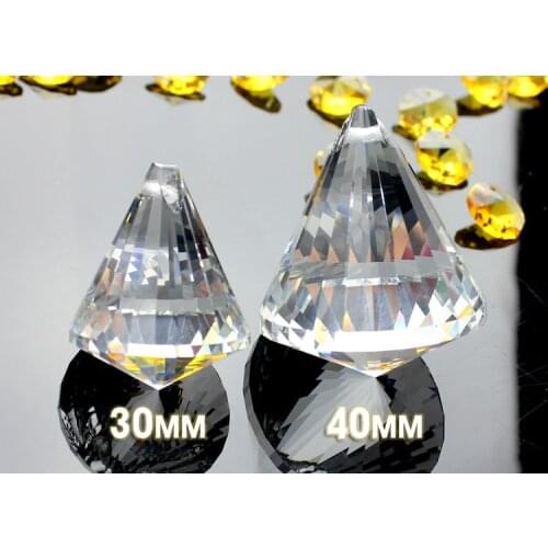 Camal 2pcs 30/40mm Clear Diamond Ball Crystal Pendant Prism Lamp Lighting Part Hanging Chandelier Curtain Wedding Decoration DIY