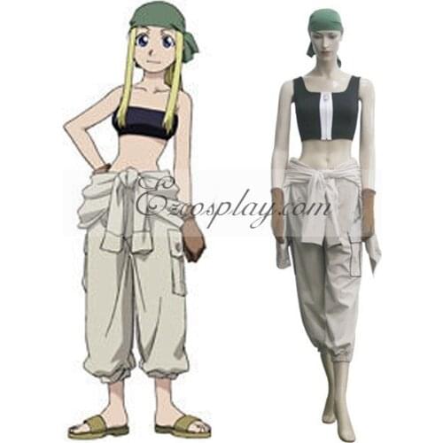 Fullmetal Alchemist Winry Rockbell Outfit Anime Cosplay Costume E001