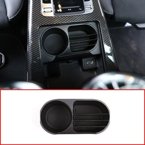 Black Plastic Car Center Console Cup Holder Frame For Mercedes Benz A Class W177 2019 Accessories