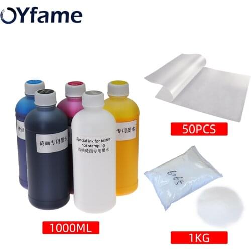 OYfame 5*1000ml DTF Ink Transfer Ink with DTF Film PET Film With Powder For DTF Printing Direct Transfer Film Printer DTF Print