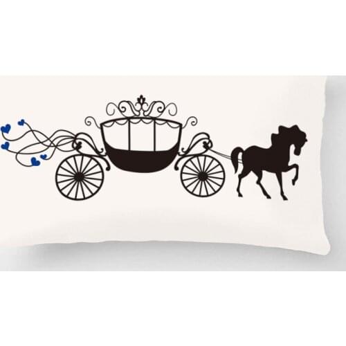 Princesss Carriage Printing Throw Pillow Case Decorative Fairy Tale Pillowcase Perfect Gift By Lvsure For Car Sofa Seat