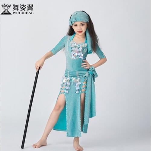 Dance wing children belly dance performance clothing 2019 performance clothing robe modern dance india dance rt393