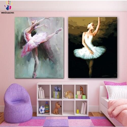 DIY colorings pictures by numbers with colors balletpicture drawing painting by numbers framed Home
