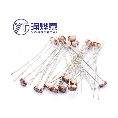 YYT 20PCS Photosensitive resistor GL5506/5516/5528/5537/5539/5547/5549 light detection switch sensor