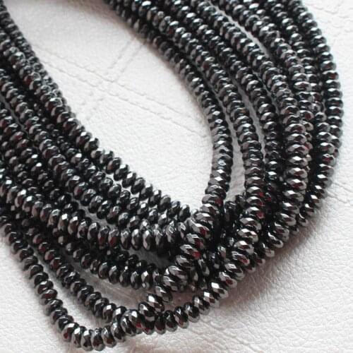 Faceted 3x4,6,8,10,12mm Natural Hematite Rondelle Beads 15",For DIY Jewelry Making !We provide mixed wholesale for all items