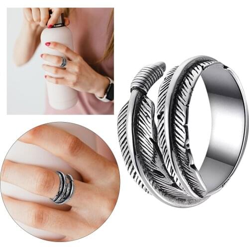 Rings Vintage Leaf Rings for Women Bohemian Engagement Wedding Geometry Jewellery Gift for Girlfriend Bijoux Femme Drop Ship