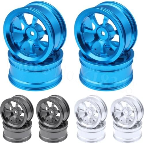 4pcs/Lot 26mm Aluminum Wheel Rims 12mm Hex Hub Diameter:52mm CNC For 1/10 Scale RC Model Car Upgrade Option Parts Hop Up