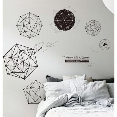 Creative geometric three-dimensional wall sticker living room bedroom background wall decor self-sticking stickers home decor