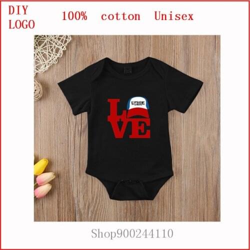 LOVE Stranger Things Upside Down Funny Graphic Printed Rompers Bodysuits baby One Piece Baby Grow for Infant Toddler Boys Girls