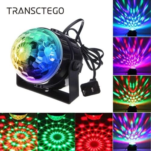 Mini Disco Ball Light Stage Lamp Moving Head LED RBG DJ Sound Activated Strobe Par Light Home Dance Bar Wedding Show Party Lamp
