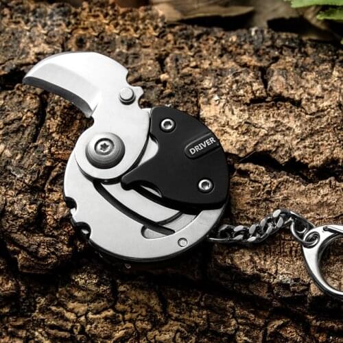Multi Functional Pocket EDC Tools Coin Knife with Screw Driver for Camping and Travel
