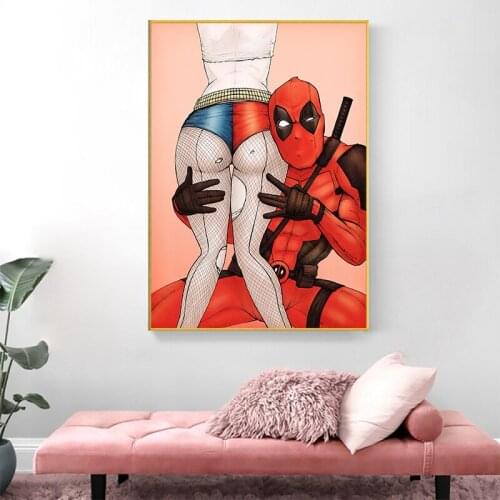 FSBCGT Oil Painting By Numbers Cartoon Hero Dead pool DIY Pictures By Number Drawing On Canvas Home Art Number Christmas Decor