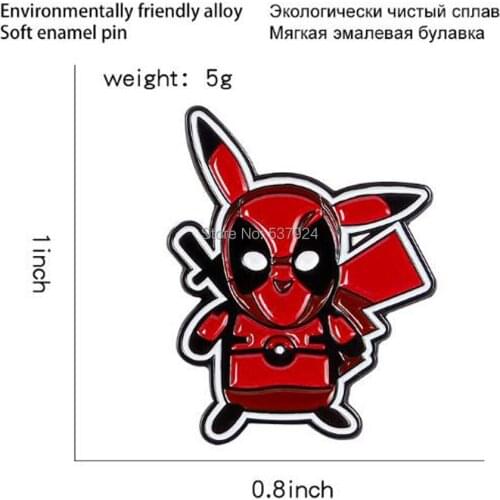 New 20Pcs Pika Deal Alloy Brooch Lapel Pin Action Figure Toy
