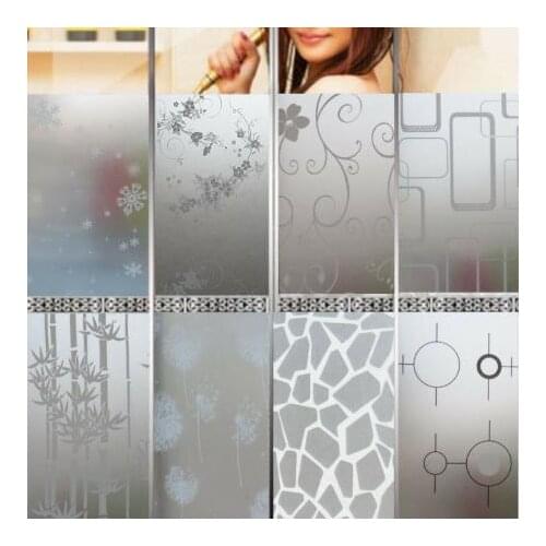 Newest 2M*45CM Frosted Opaque Glass Window Film For Window Privacy Adhesive Glass Stickers Home Decor Mixed Color Bedroom