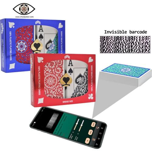 Red Blue Pokerset Copag Playing Cards For Infrared Contact Lenses Magic Board Game Plastic Deck Anti Cheat Poker Regular Index