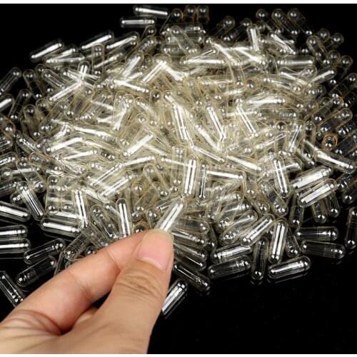 1000Pcs Empty Gelatin Capsule Gelatin Capsule Empty Hard Gelatin Capsule Clear Gel For Medicine Pills Refill Storage