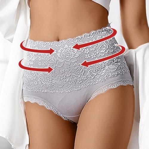 Uefezo Sexy Panties Women Lace High Waist Underpant Short Pants Women Slimming Push Up Lingerie Women Underwear Pantalones