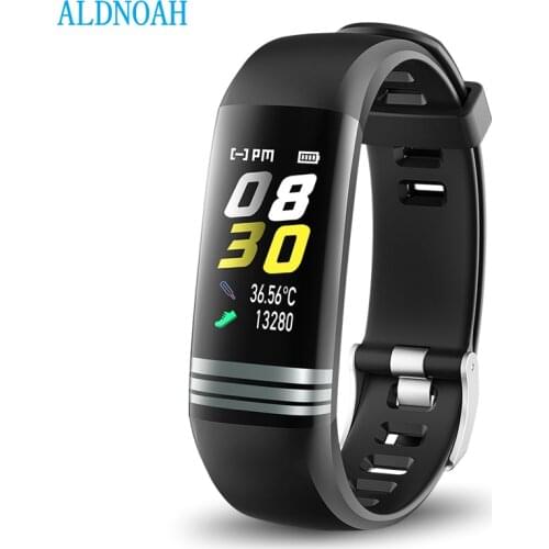 G26t 0.96 Tft Color Screen Thermometer Smartwatch 2020 Waterproof Body Temperature Smart Bracelet Bluetooth Smart Watch