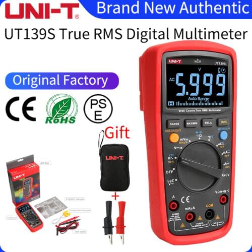 UNI-T UT139S True RMS digital multimeter, LPF (low pass filter)/LoZ (low impedance input) function/Temperature test EBTN display