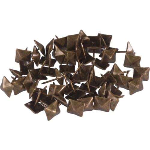 Replacement Bronze Antique Square Upholstery Nails Tack Pyramid Studs Vintage Furniture 12 x 18mm Pack of 50