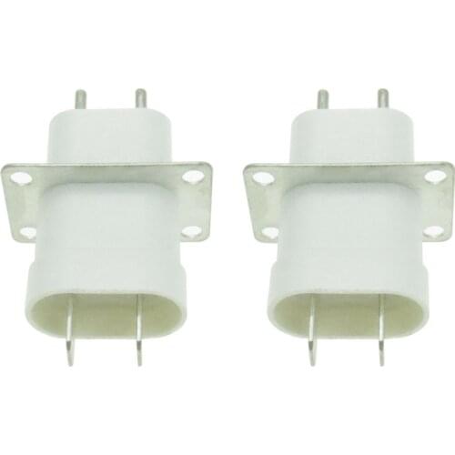 2Pcs Electronic Microwave Oven Magnetron Plug 4 Filament Pin Sockets Converter Home Microwave Oven Spare Parts