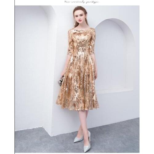 2019 Fashion Shining Gold Women Drees Birthday party Female Singer Costume