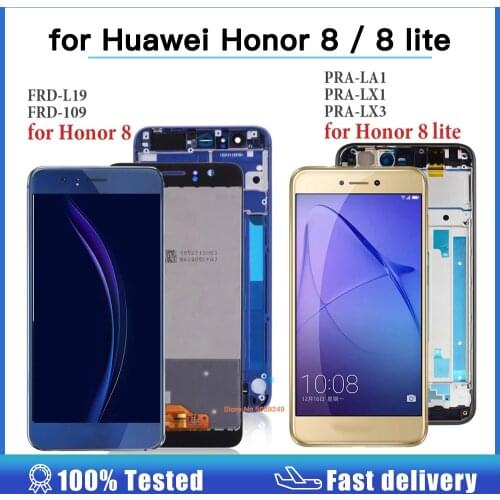 LCD Display for Huawei Honor 8 LCD FRD L09 L19 Touch Screen Digitizer frame For Huawei Honor 8 Lite LCD PRA TL10 LA1 LX1 LX3 lcd
