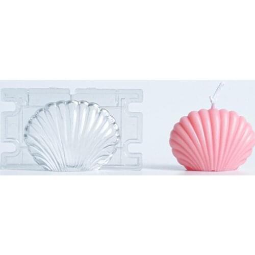 1Pcs DIY Small Sea Shell Shape Chocolate Plastic Candle Mold Fondant Cake Decoration Pearl Shell Moulds Tools