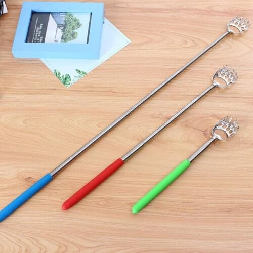 1pcs Stainless Steel Retractable Itching Scratching Rake Scratcher Massage Tool Back Scratcher Telescopic Itch Massage Tool