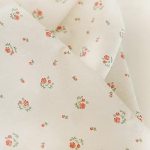 150x50cm Fresh Small Floral Rose Cotton Sewing Fabric, Handmade DIY Cloth Clothing Cloth