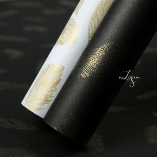 5pcs Golden Feather Pine Cone Gift Wrapping Paper Gift Simple Valentines Day Gift Wrapping Paper