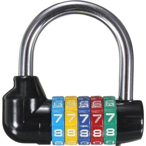 5 Digit Number Code Dial Combination Padlock Security Safety Lock