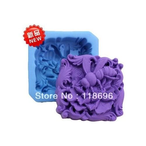 Free shipping bees modelling silicon soap mold Cake decoration mold Cake mold Handmade soap mold NO.SO-035