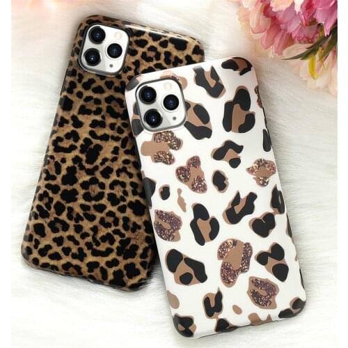 Leopard Print Phone Case For iPhone 11 12 Pro Max XR XS Max X 8 7 Plus 11 Pro Max SE 2020 iPhone Casing