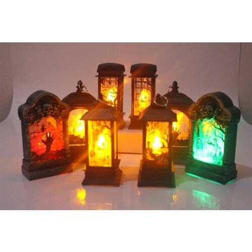 Halloween ornaments pumpkin lantern skull lamp candle lamp ghost hand skull lamp ghost festival decoration props
