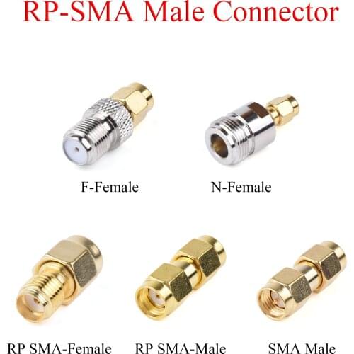 1Pcs RF Coaxial Connector RP-SMA Male to SMA RP-SMA Male Plug / SMA N F Female Jack Adapter Use For TV Repeater Antenna